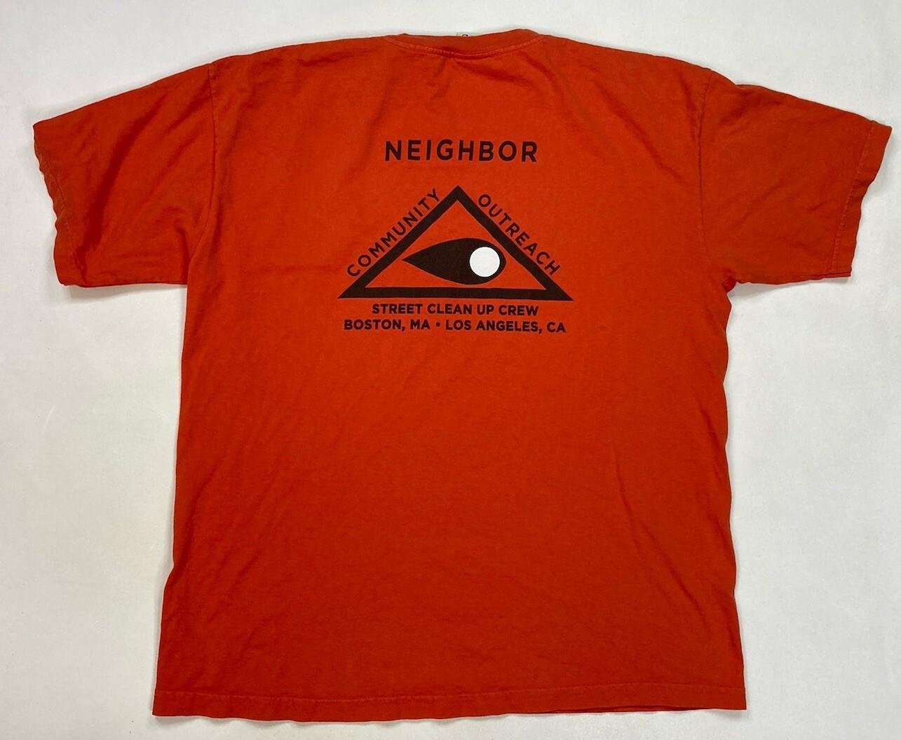 Bodega Neighbor Street Clean Up Crew Graphic T-shirt Men Relax Fit Large Orange XXL