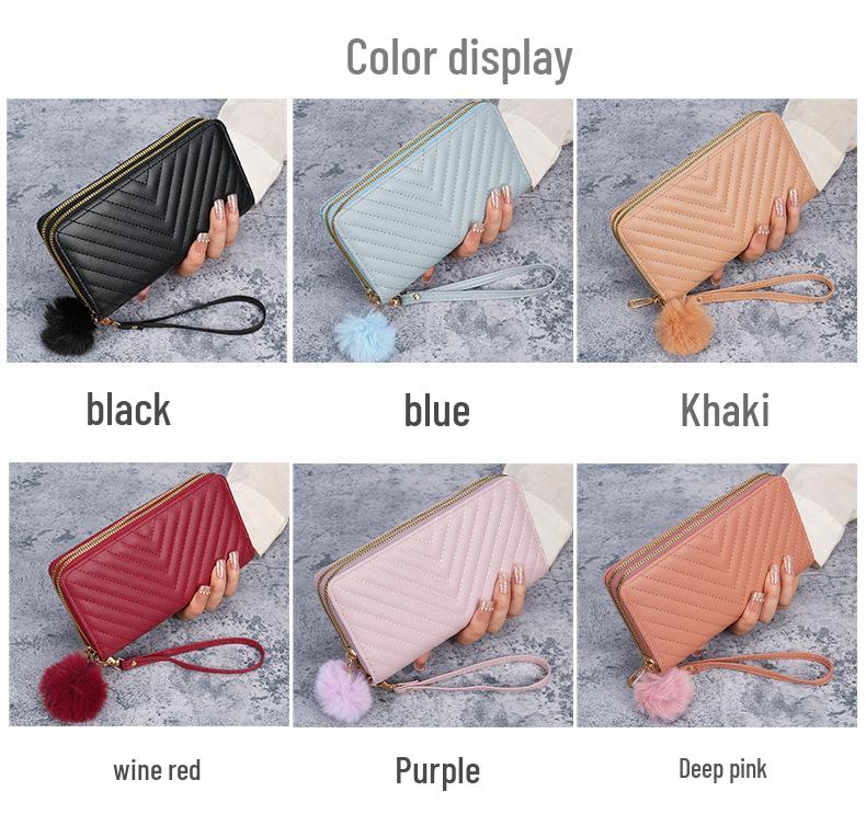 Women's Embroidered Long Wallet Clutch, 2024 Korean Summer/Autumn Edition, with Multi-Card Slots