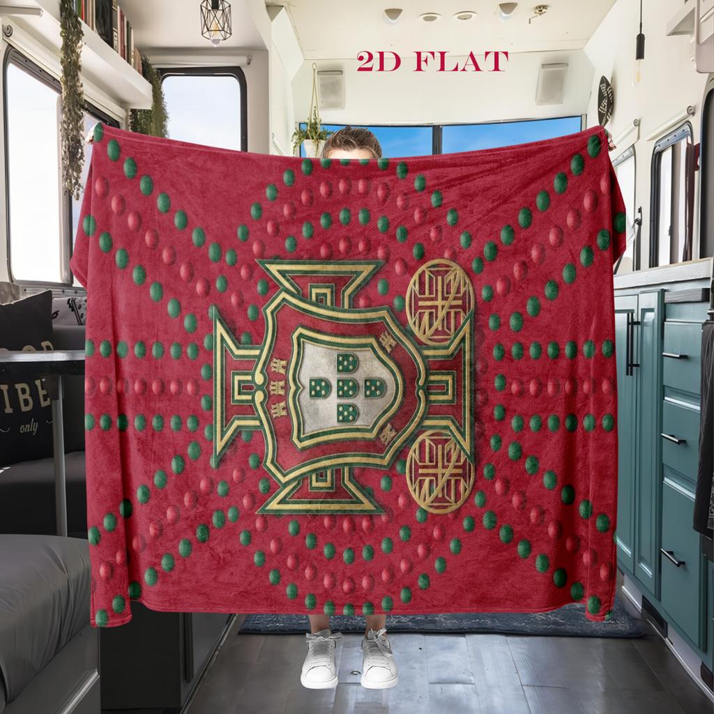 Portuguese Heritage Emblem blanket Suitable for all seasons blanket Digital printing Outdoor plush blanket bedroom