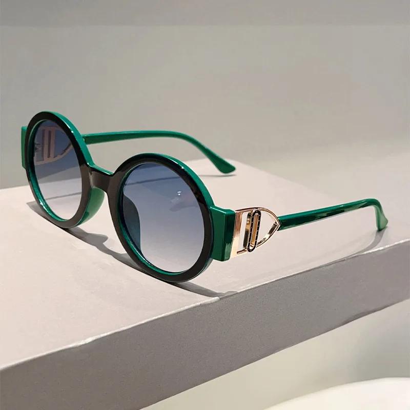 Vintage Round Sunglasses Women Men Steampunk Luxury Brand Designer UV400 Shades Hip Hop Outdoor Travel