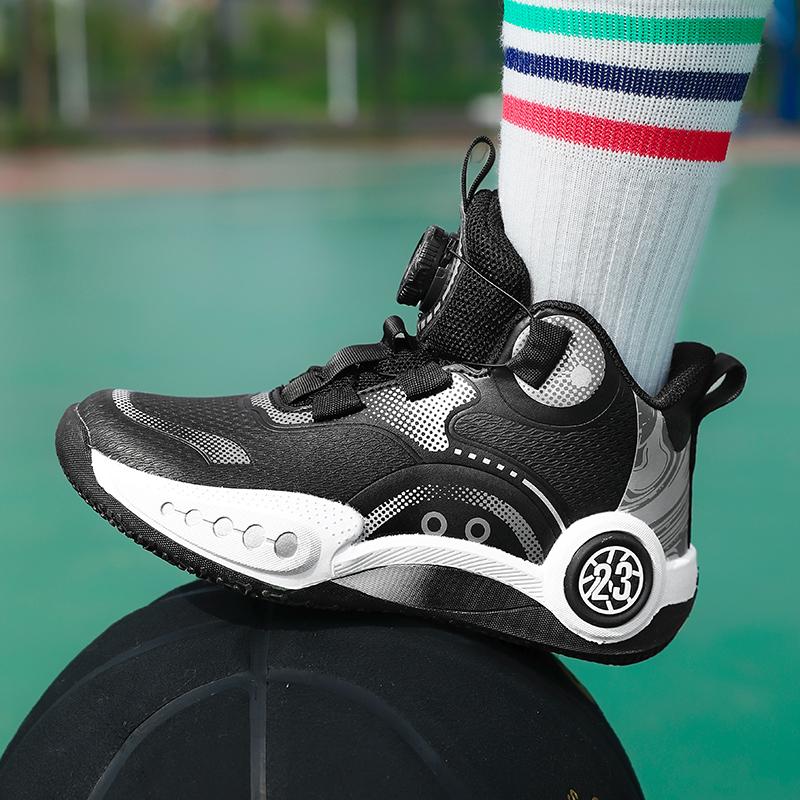 31-40 Children and Teenagers Plus Size Comfortable Convenient Fashionable Sports Shoes High Top Basketball Shoes