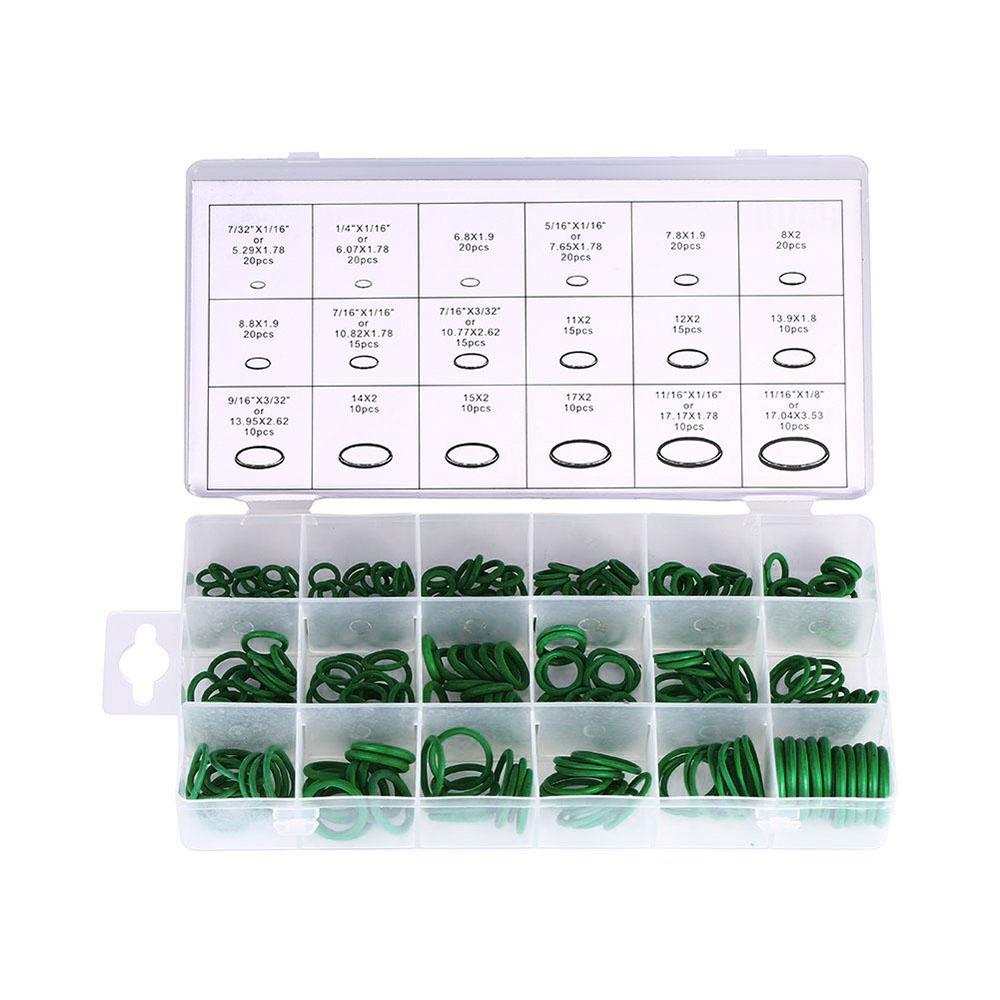270pcs 18 Sizes AC A//C System O-Ring Seals Oring Air Conditioning Rapid Seal Kit