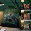 Coole Anime P-Princess M-Mononoke Kissenbezug Staubmilben-sicherer Kissenbezug Versteckter Reißverschluss Seidiger Kurzflor Sofakissenbezug