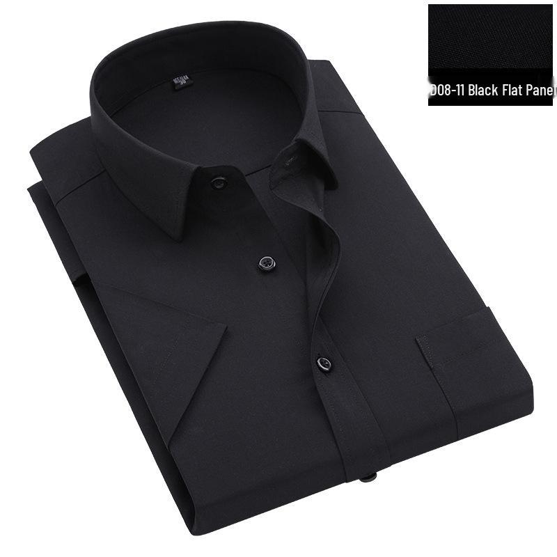 Men's Summer Short-Sleeve Striped Business Casual Shirt