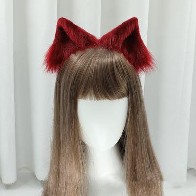 Furry Lolita Cat Ears Hair Clips Plush Artificial Animal Ears Headwear Wolf Ear Fox Ear Cosplay Hair Accessories Party