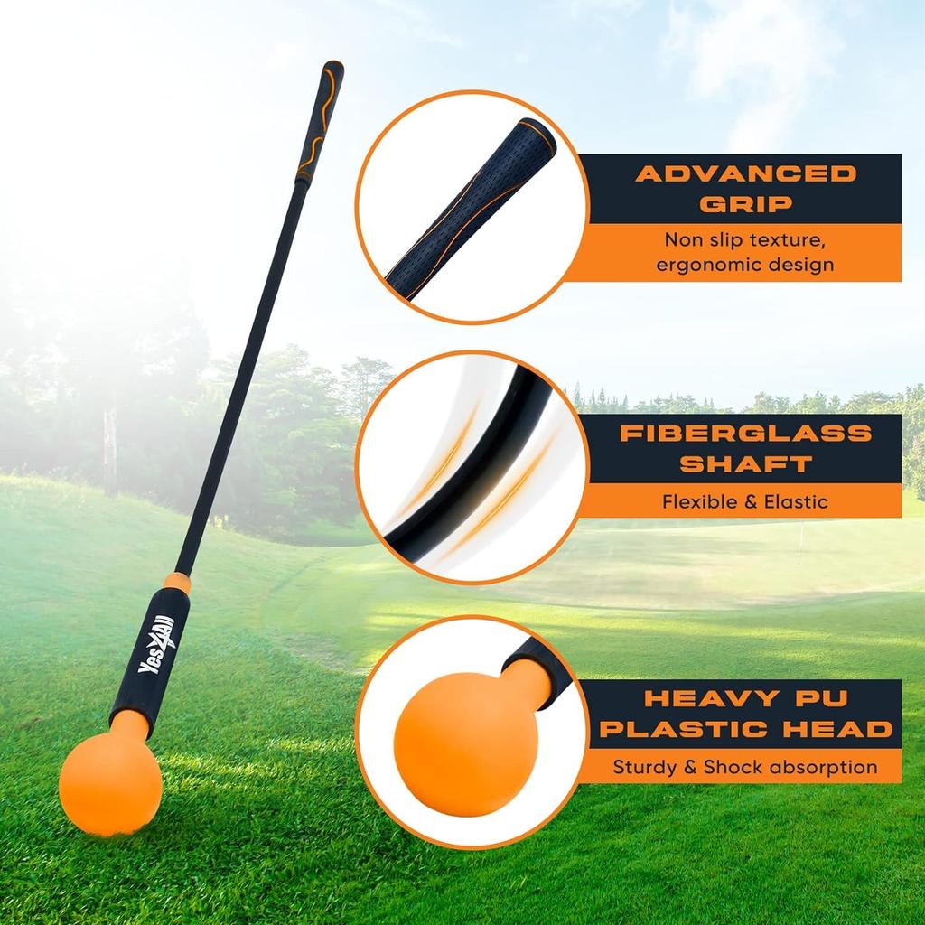 Yes4All Golf Swing Trainer Orange Improves 122cm Import from FA49 Rhythm/Flexibility/Balance/Tempo/Strength [Official Japan] [Product]