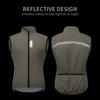 Wosawe Geacă de Vânt de Ciclism pentru Bărbați Kaki Geacă de Vânt Impermeabilă Pliabilă pentru Bicicletă Vestă fără Mâneci Jachetă Sport Respirabilă pentru Bicicletă Rutieră