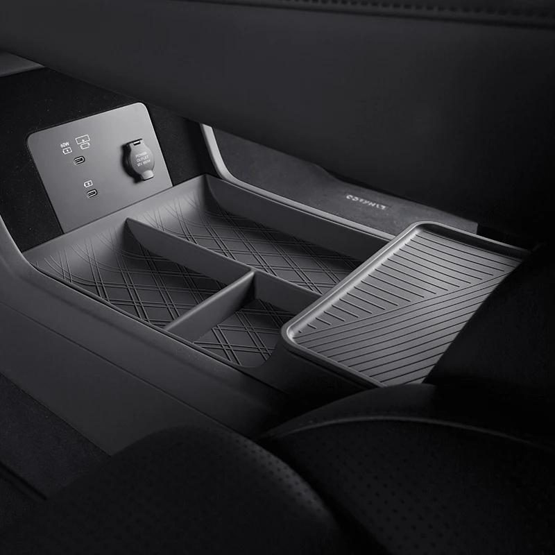 For Lynk&Co 900 Car Central Control Lower Level Silicone Storage Box Organize Interior Modified Supplies Accessories