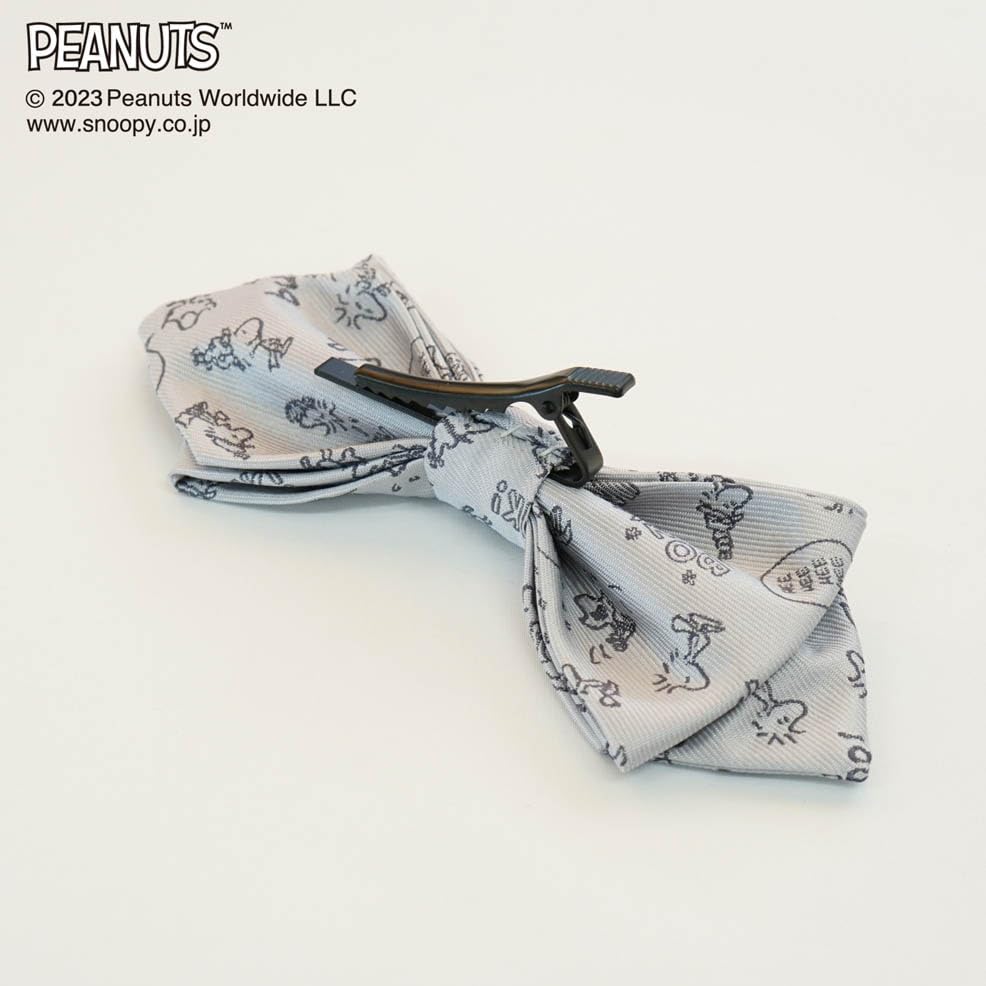 Peanuts Snoopy Bow Tie with Original Box (PND48173) Light Gray, SNOOPY Woodstock Bow Tie, One-Touch, Character, Wedding