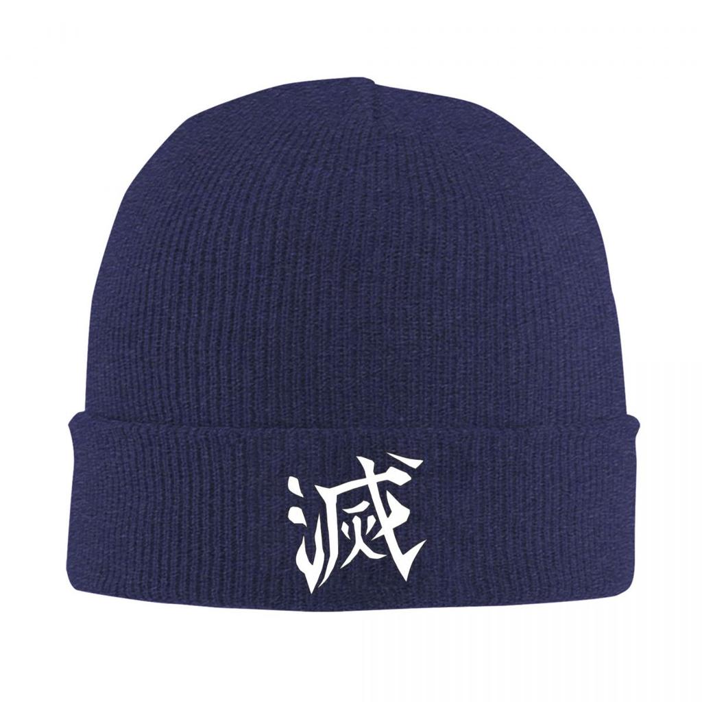 Destroy Kanji  Warm Knitted Cap Fashion Bonnet Hat Autumn Winter Outdoor Beanies Hats for Unisex Women Adult