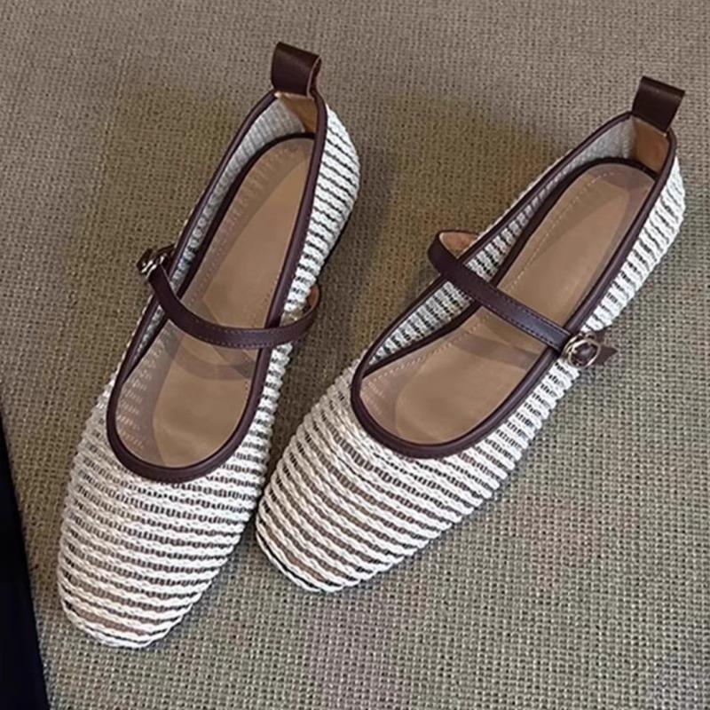 Fashion French Flat Cut-out Women's Summer Wear 2025 New Slip-on Single Shoes
