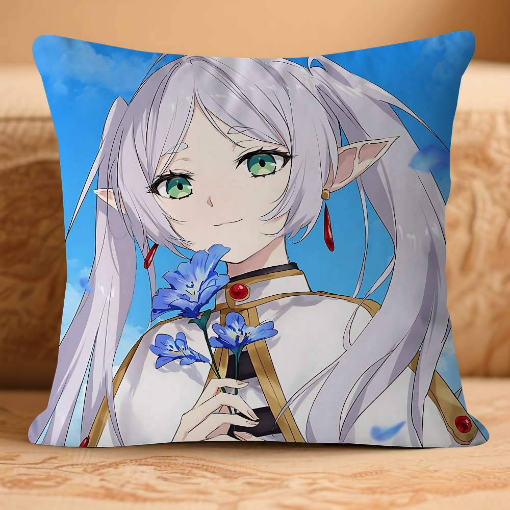 Anime F-FrierenS Pillow Case Removable Washable Cushion Cover – All-Season Soft Linen