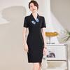Teluoman Women's Professional Short-Sleeve Uniform Dress