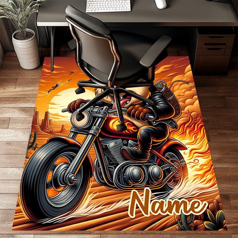 Custom Taz Mat Personalized Name, Polyester Washable Indoor Entryway Rug, Gift for Christmas, Easter, Thanksgiving Day