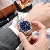 Men Watch Simple Business Blue Light Waterproof Calendar Advanced Stainless Steel Watches Male Fashion Quartz Clock Wristwatches
