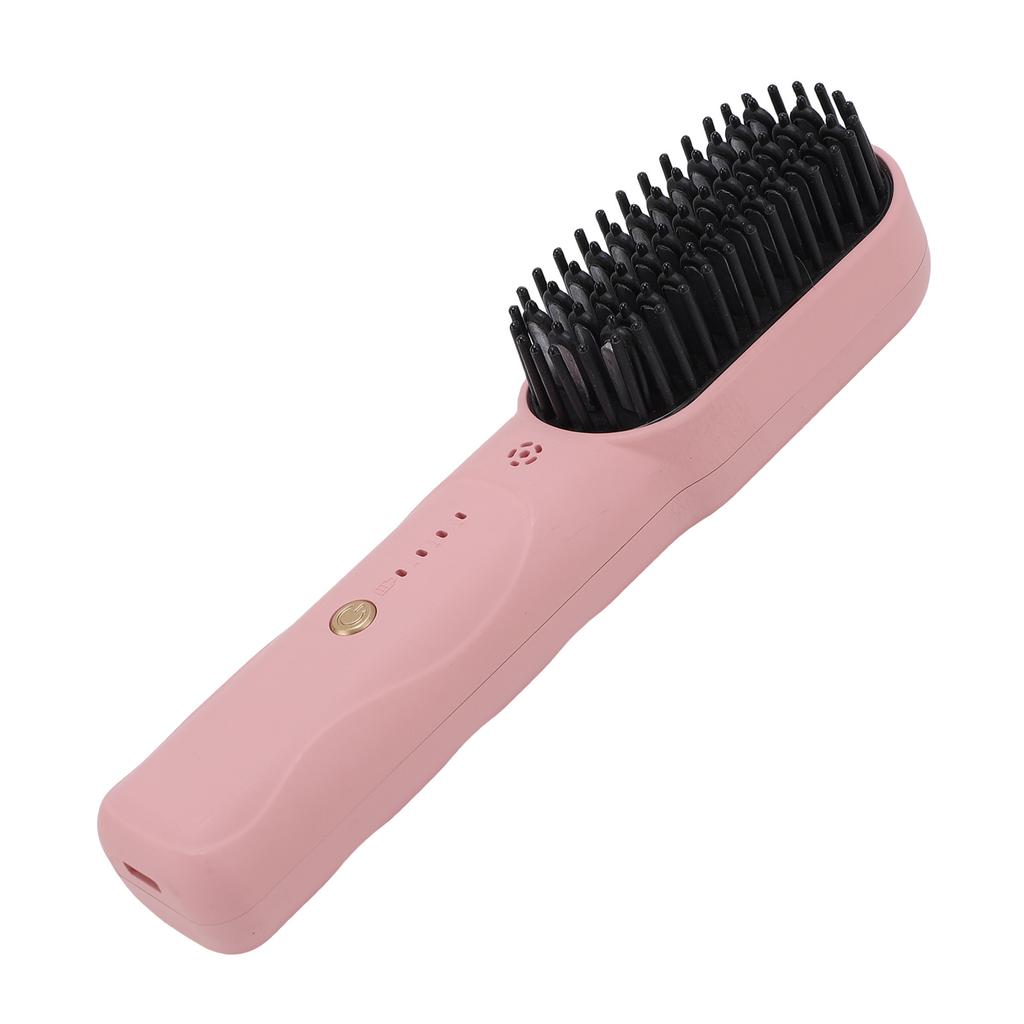 Cordless Hair Straightener Brush Re able Hair Straightening Comb ing Iron Portable Electric Styling Comb