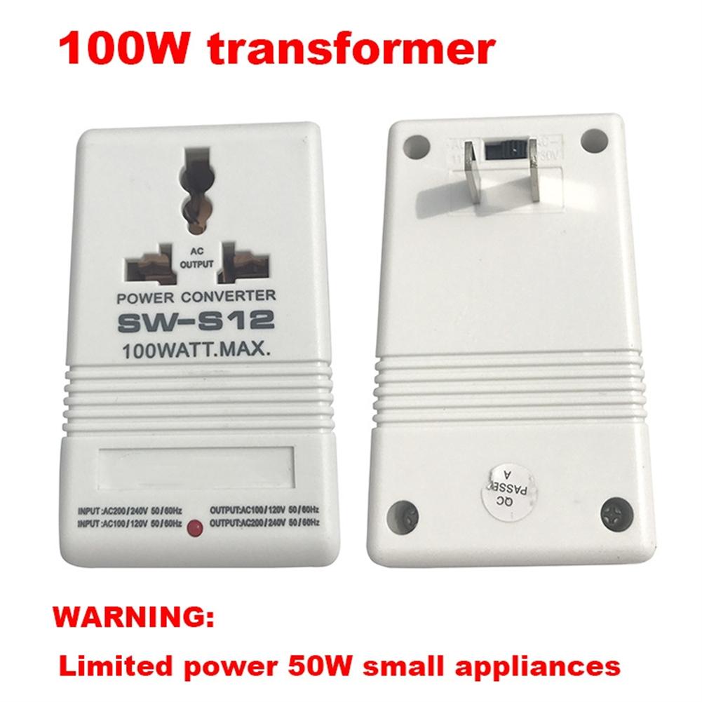Sw-s12 100w Leistungstransformator Tragbarer 110v bis 220v 220v bis 110v Bidirektionaler Konvertertransformator für zu Hause
