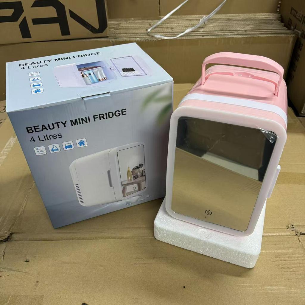 Portable 4L Mini Refrigerator for Skincare, Masks, and Drinks