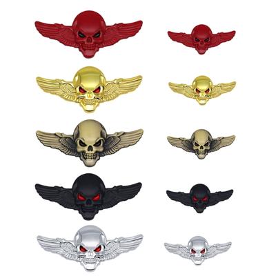 3D Metal Devil Skull Car Emblems Sticker Auto Badge Sticker Bumper Decal for Car SUV Truck Motorbike