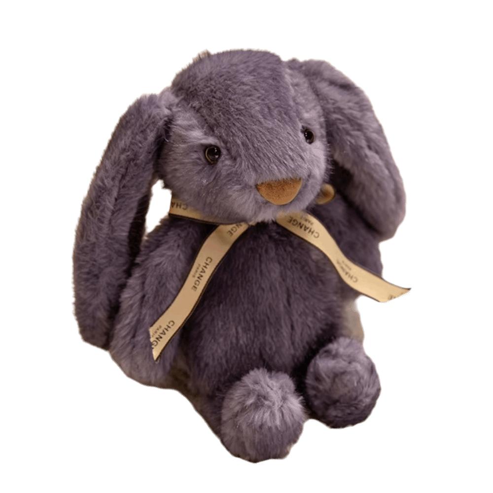 Fluffy Furry Rabbit Plush Doll Soft Stuffed Animal Doll Cute Fur Rabbit Plush Toy Sweet Gift фиолетовый