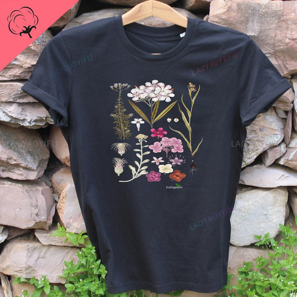 Vintage Vegetable Garden Tshirt Organic CottageCore T Shirt Boho Graphic Foodie Gardener Vegetarian Gift Harajuku Women Clothes