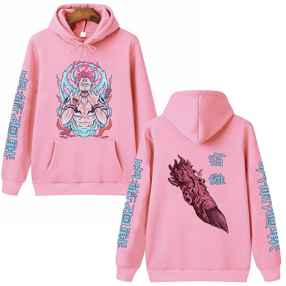 Jujutsu Kaisen Ryomen Sukuna Anime Graphic Hoodies Vintage Oversized Hooded Long Sleeves Hoodie Men Women Clothes
