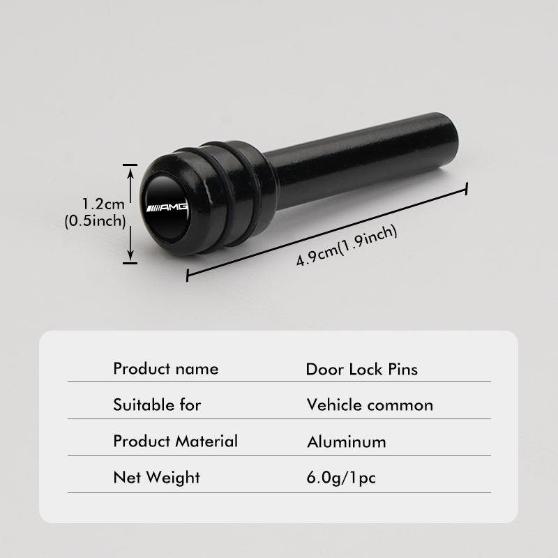 Universal Car Door Lock Knob Pull Pins Aluminum Alloy Security For Mercedes Benz AMG A B C E S G Class W201 W210 W108 W205 W203