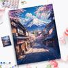 CHENISTORY Diy Paint By Numbers For Adults Kits Acrylic Paint Purple Landscape On Canvas Numbers Painting For Home Decors