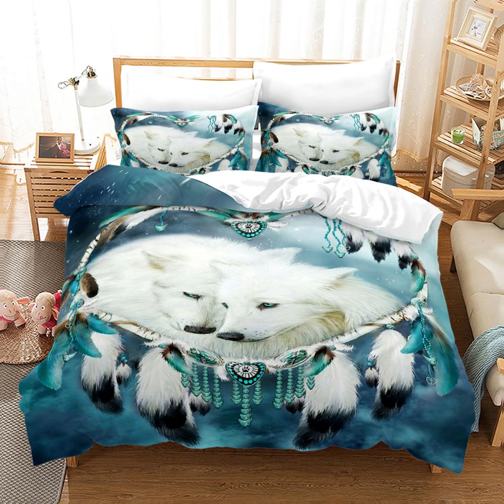 Dreamcatcher Duvet Cover Set Bohemian Mandala Bedding Set For Girls Adults Purple Polyester Comforter Cover King Queen Full Size