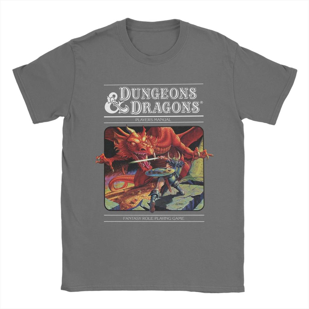 2026 Sommer Herren T-Shirt Dungeon Dragon DnD Lustiges Baumwoll-T-Shirt Kurzarm Rundhals Kleidung Geschenk Kreative Herrenbekleidung