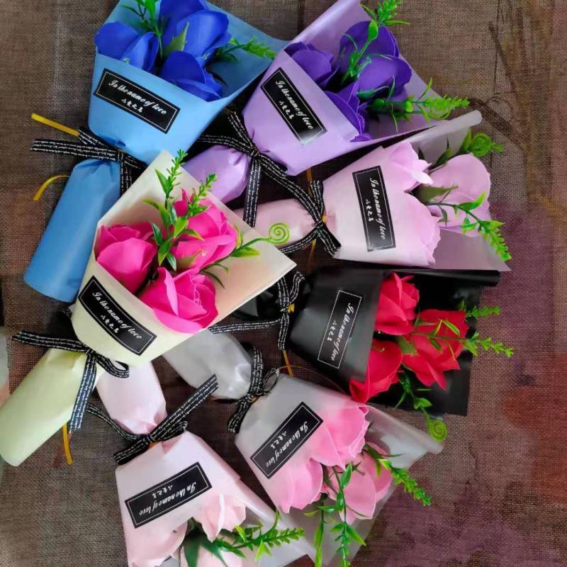 Lehrertagsgeschenk: Künstlicher Rosenstrauß - Seifenblumen für den Valentinstag