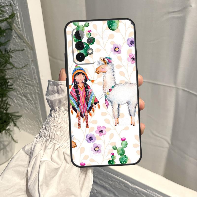 

Милый чехол-лама для Samsung Galaxy A56 A36 A16 A06 A54 A34 A14 A13 A53 A12 A22 A32 A52 A35 A15 A55 A17 Samsung A73 5G