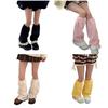 Elegante Beinlinge mit Rüschen-Spitzenbesatz, Fleece-Plüsch, Kaltwetter-Essential, Beinstulpen für Damenmode, Lange Socken