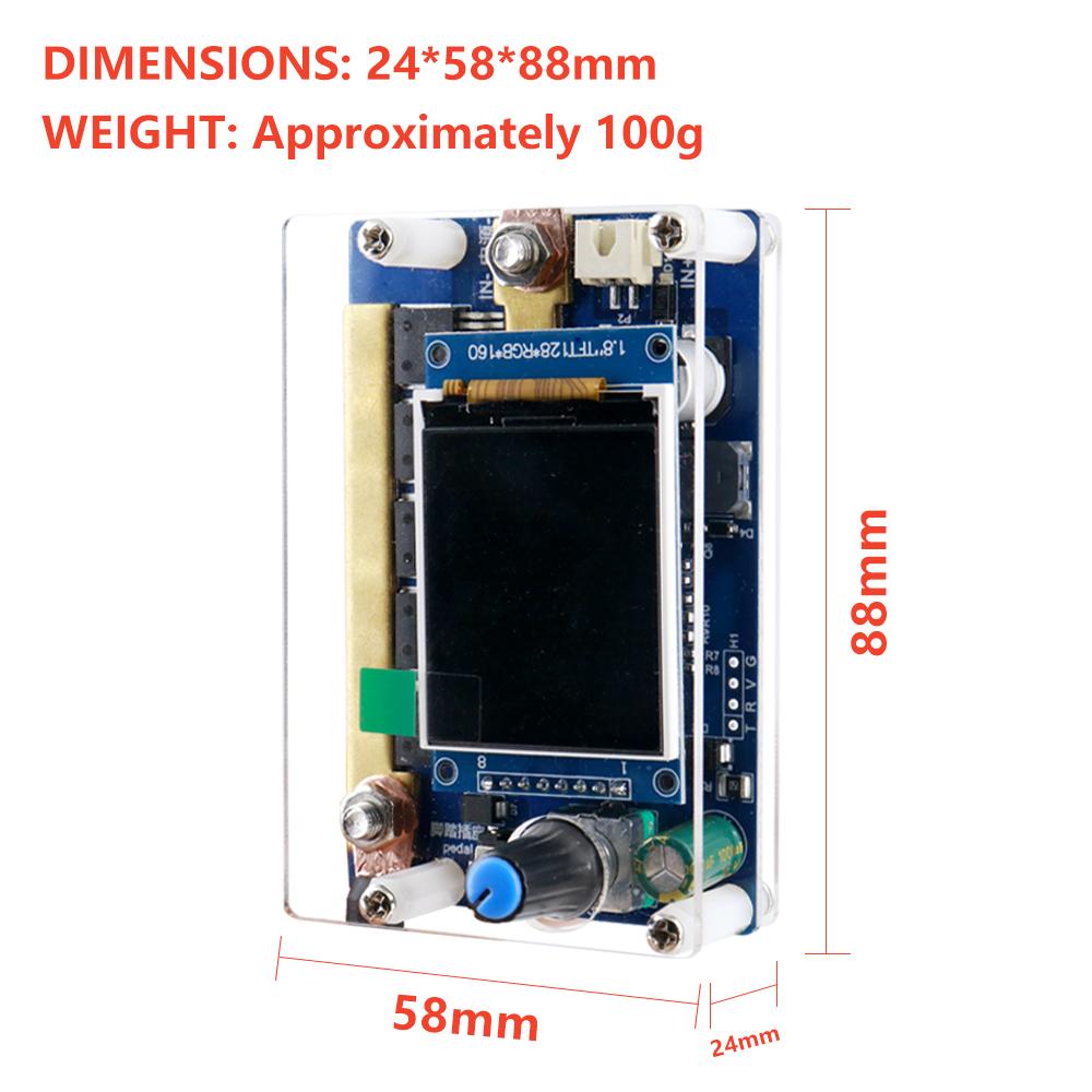 Double Pulse Spot Welder 2000A Smart Display Welding Machine 1.8" Screen 8AWG Cable Pedal Control 12V Battery Powered