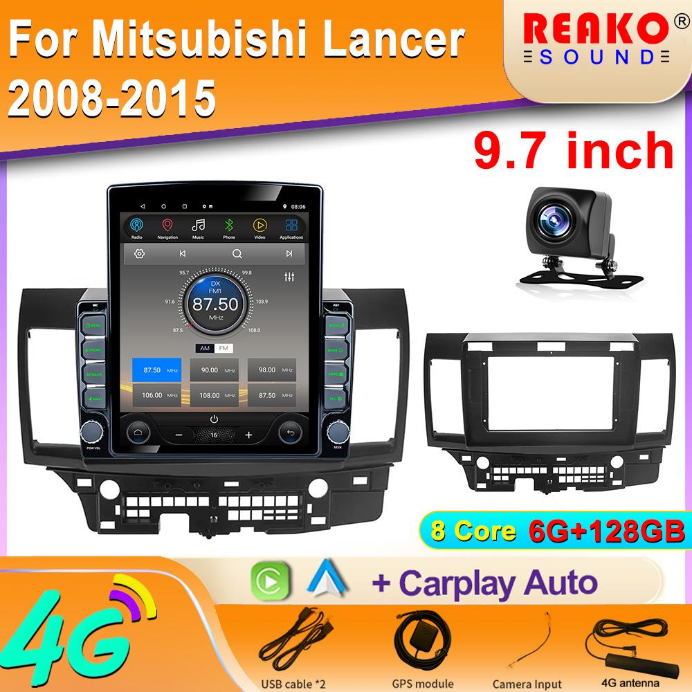 

9,7-дюймовый вертикальный экран Tesla с Android 12.0 автомобильное радио для Mitsubishi Lancer 2008-2015 мультимедийный проигрыватель с GPS-навигацией 8 core 6GB+128GB