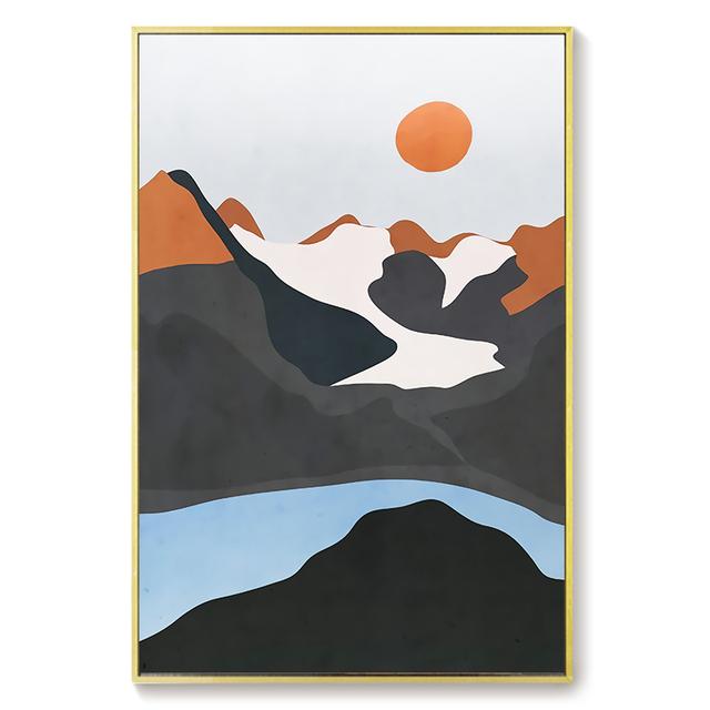 

Японский стиль абстрактный пейзаж горный восход холст живопись модные постеры для девочек настенная живопись с принтом настенные панно домашний декор 21cm×30cm NoFrame