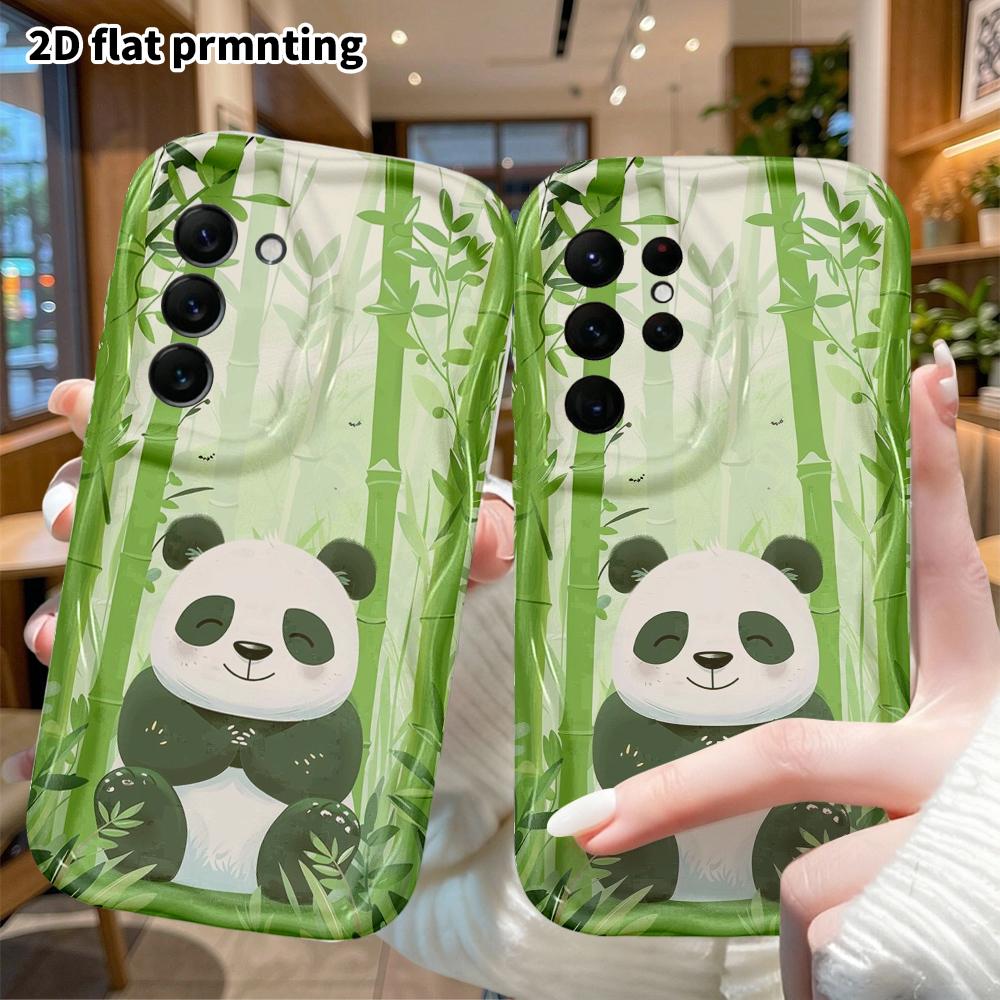 Phone Case: 2D Flat Samsung Galaxy A34 A35 S20 S22 S21 FE Plus Ultra Protective Case, Meditating Panda, Christmas Halloween Holiday Gift