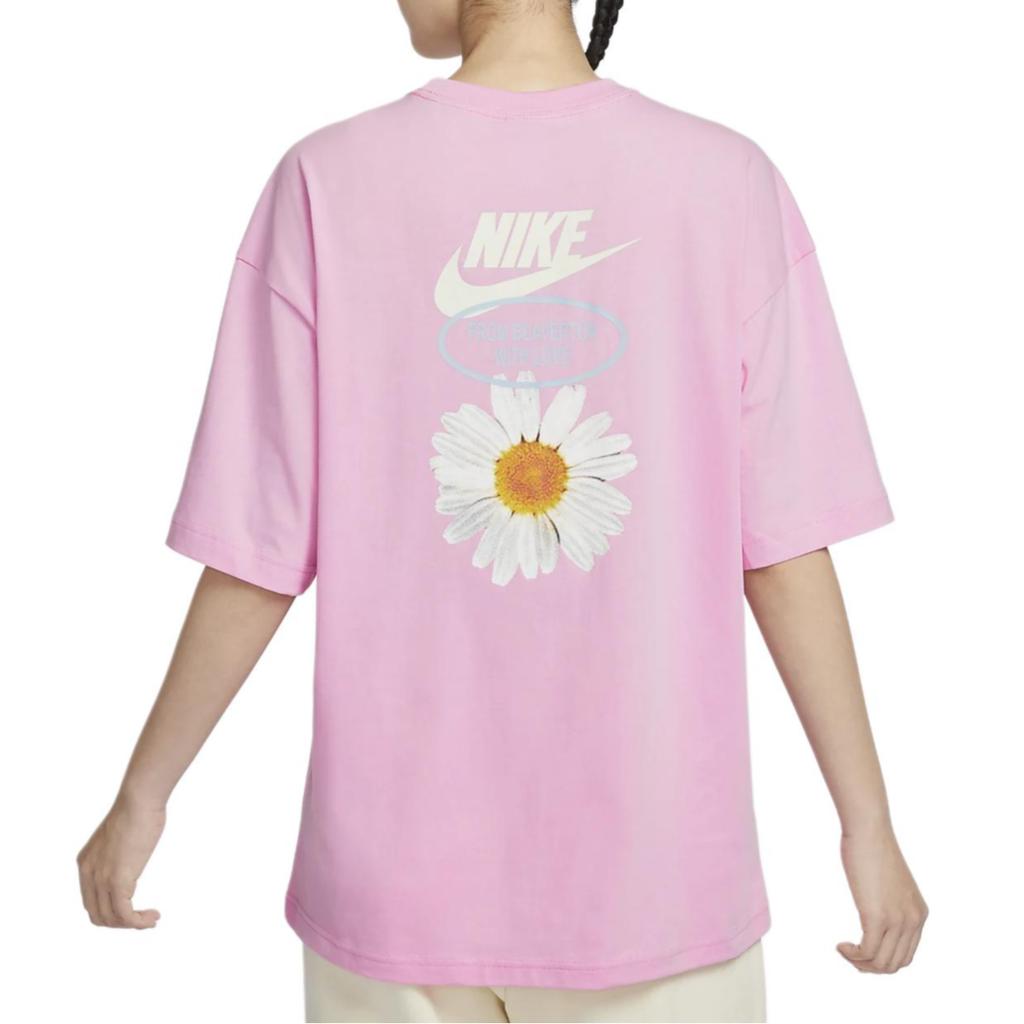 Nike Sportswear Drop Shoulder Sleeve T Shirt Women's Rise Pink HJ9427-662