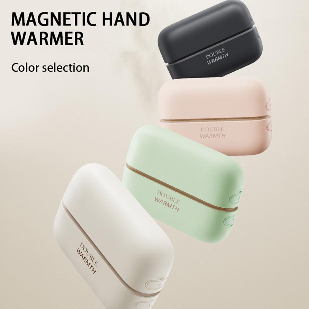 Portable Dual-Palm Rechargeable Magnets Hand Warmers USB Powered Lightweight Double Hand Warmer