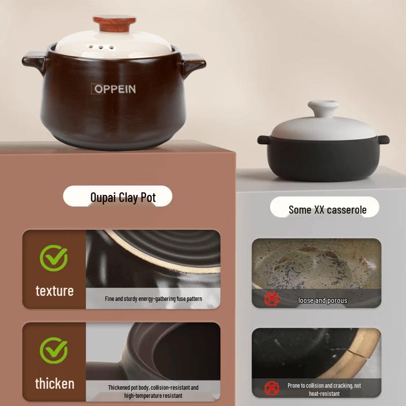 Oupai Spodumene Ceramic Stew Pot