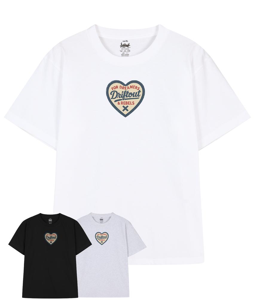 DRIFTOUT Heart For Dreamers Short Sleeve T-Shirt (3 Colors)