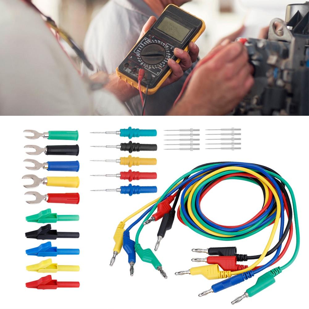 4mm Banana To Banana Plug Test Kit for Multimeter Crocodile Clip & U Type Probe (P1036B)