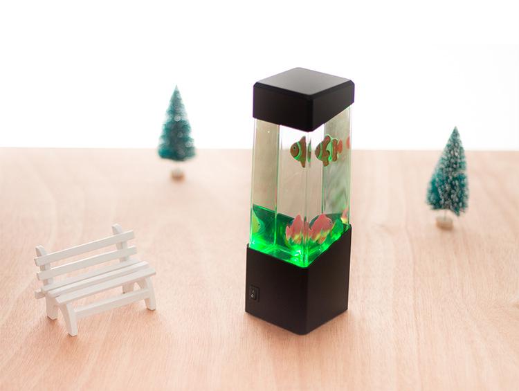 Volcano Jellyfish Lamp: Flashing Night Light Electronic Fish Tank and Healing Aquarium