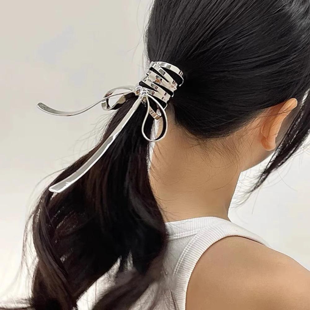 

Silvery Hair Claw Accessories Metal Hair Claws Fashion Fixed Hairpin Claw Clip