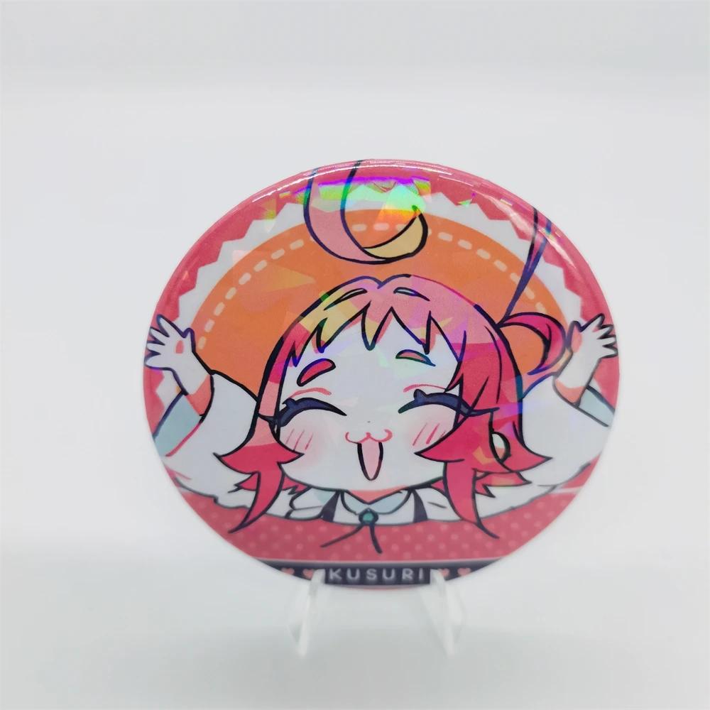 100 Girls You Cartoon Anime 58mm Laser Brooch Pin Characters Yoshimoto Shizuka Eiai Nano Pendant Jewelry