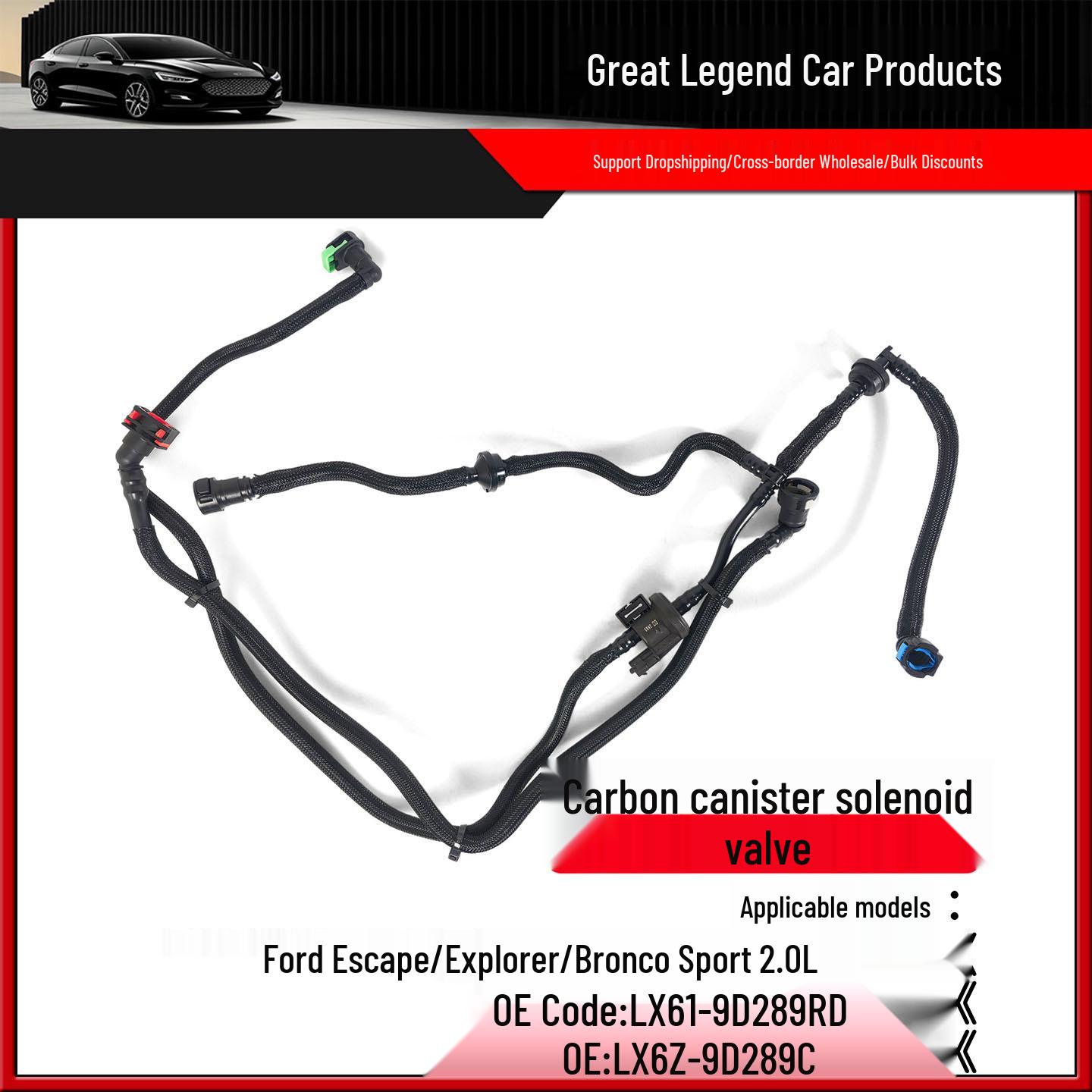 

LX619D289RD Carbon Canister Solenoid Valve w/ Hose for Ford Escape 2.0T (National VI). Neutral