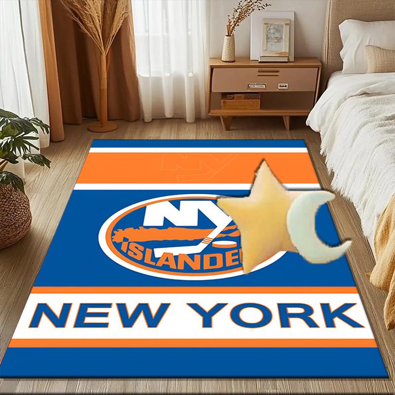 Ny Islanders Pride Floor Mat for Living Room, Game Rooms, Office, Bedroom, Office Floor Mat Playful Design, Christmas fan gifts