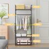 F26C Clothing Rack Garment Rack with Bottom Shelf for Hanging Clothes Coat Skirts Shirts Sweaters Shoe Rack Storing Shoes