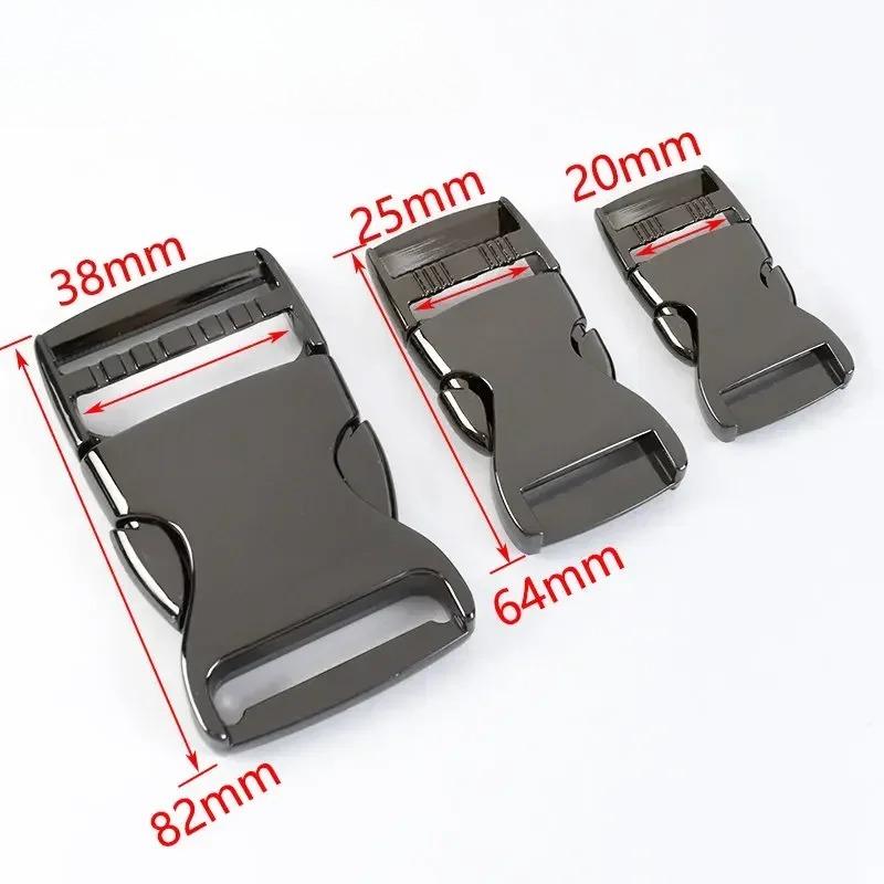 Meetee 2/5Pcs 20-38mm Metal Quick Release Buckle Backpack Side Clip Buckles Safety Webbing Adjustable Clasp Carabiner Accessory
