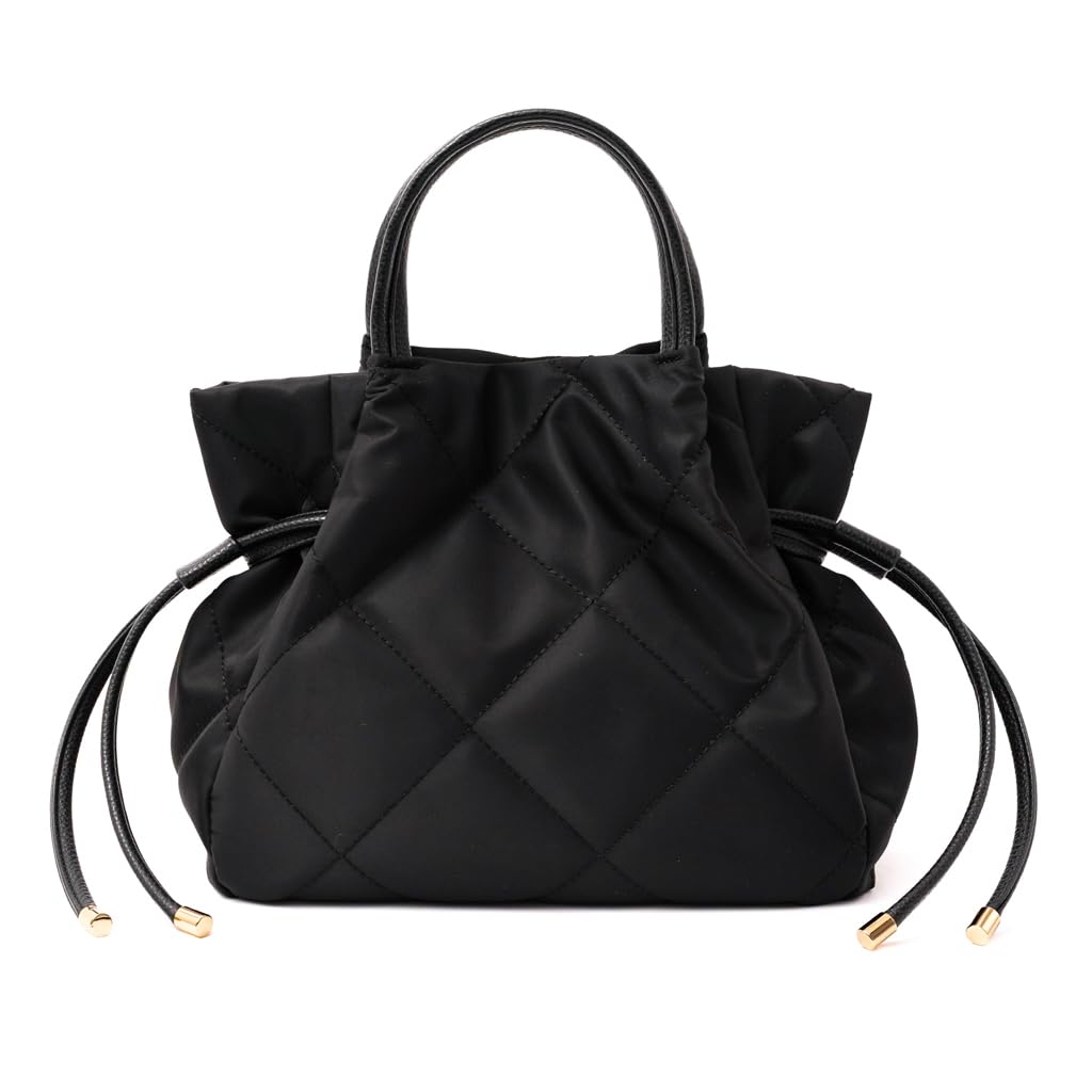 VITAFELICE Damen Handtasche mit Kordelzug, 2-Wege (NSB-30387Z) (Schwarz)